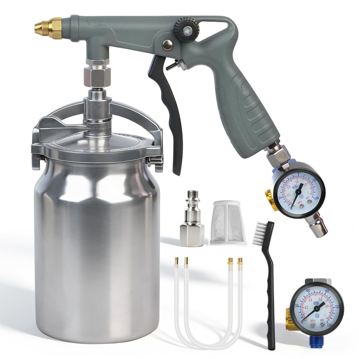 RIRC front view spray gun showing ergonomic grip and nozzle for precise application