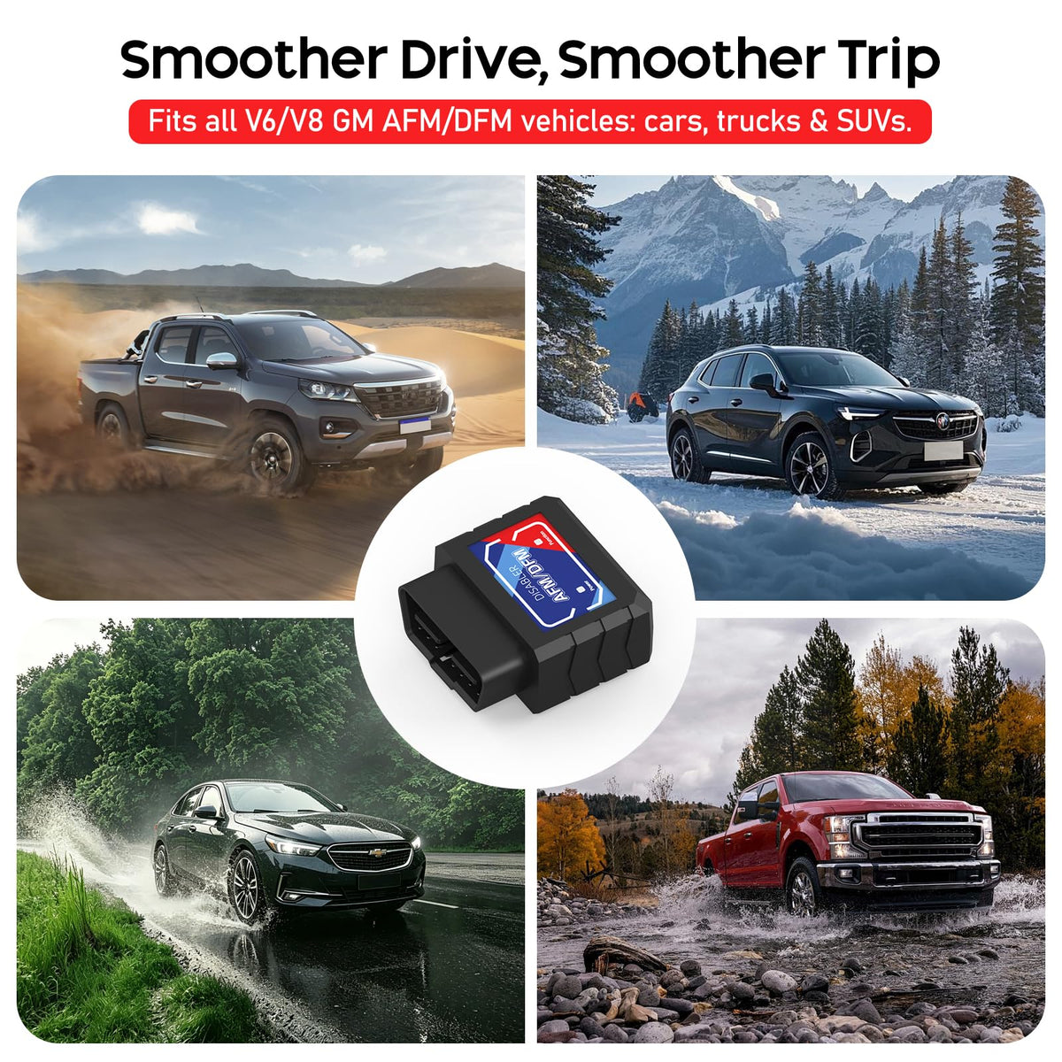 RISEAID AFM Disabler lifestyle photo in truck interior showing smoother driving benefit