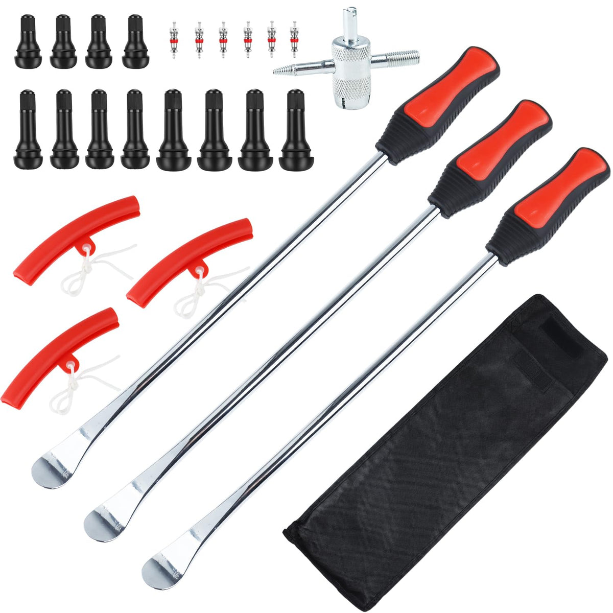 Riseuvo front view of full 35-piece kit showing organized tools and bag for easy transport