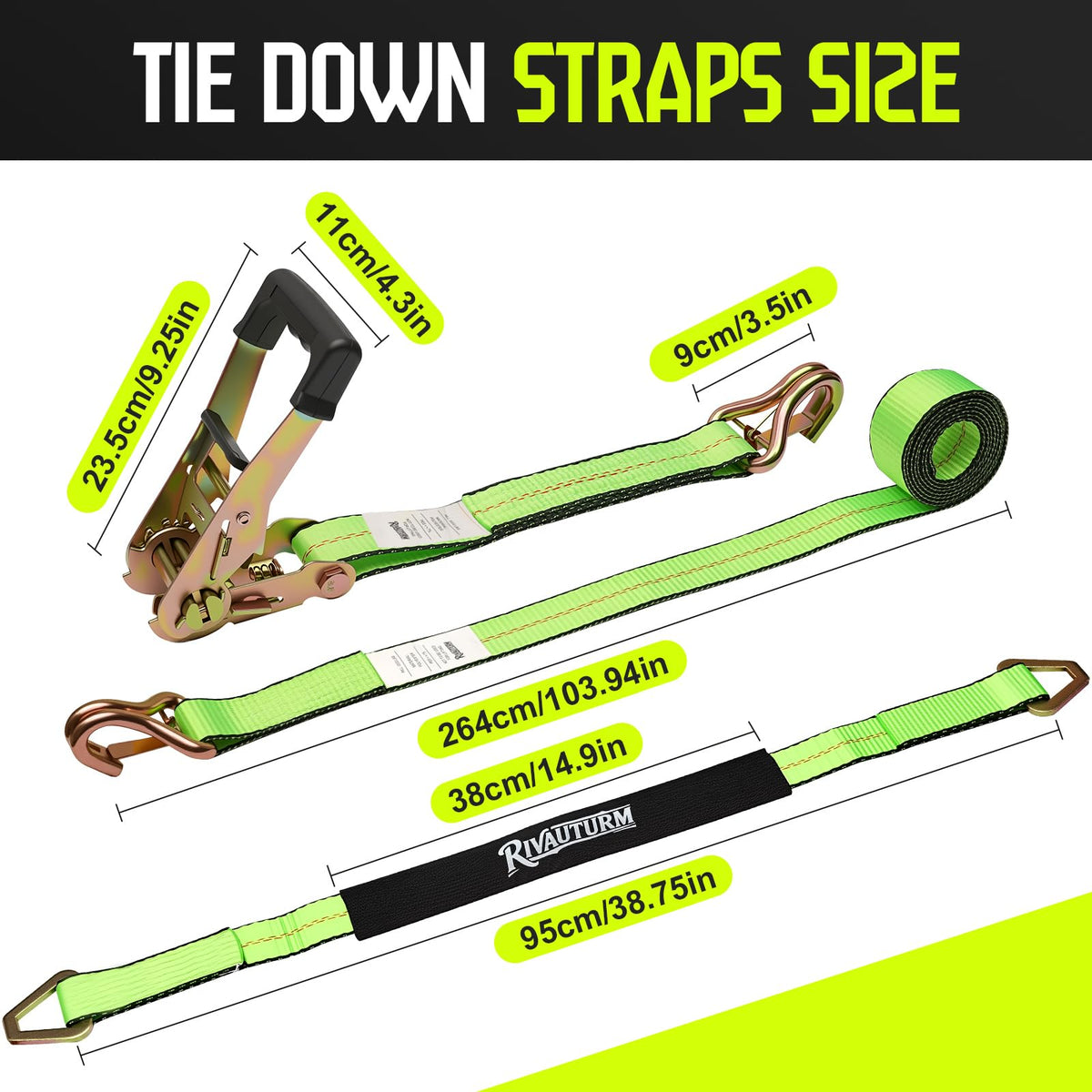 RIVAUTURM axle strap with D-ring protecting tire and rim