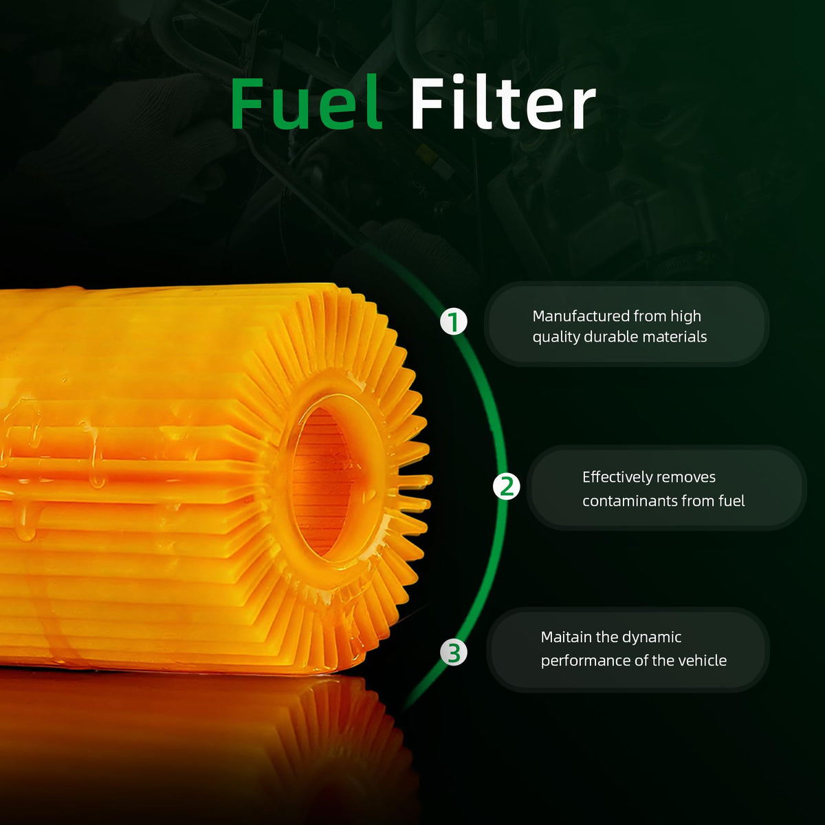 Riyhch filter installed on motorcycle fuel line demonstrating simple inline protection