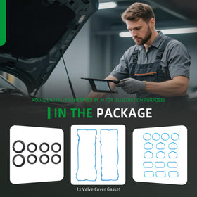 Riyhch gasket set in a garage scene showing professional-ready replacement solution