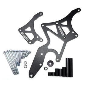 RJSPHH front view bracket showing alternator and pump alignment benefit