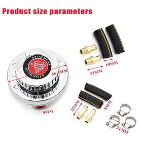 RJSPHH regulator underside with 8mm push-on fittings for easy hose connection