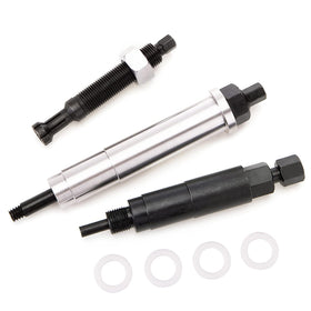 RJSPHH left-hand thread extractor biting metal tip, showing aggressive threading for reliable pullout