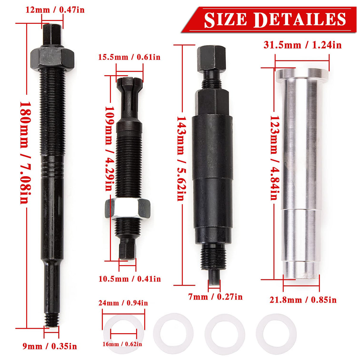 Close-up of RJSPHH porcelain pusher tip designed to protect ceramic and create extraction room