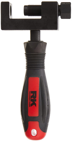 RK Racing Chain close-up of reversible press plate for accurate seating