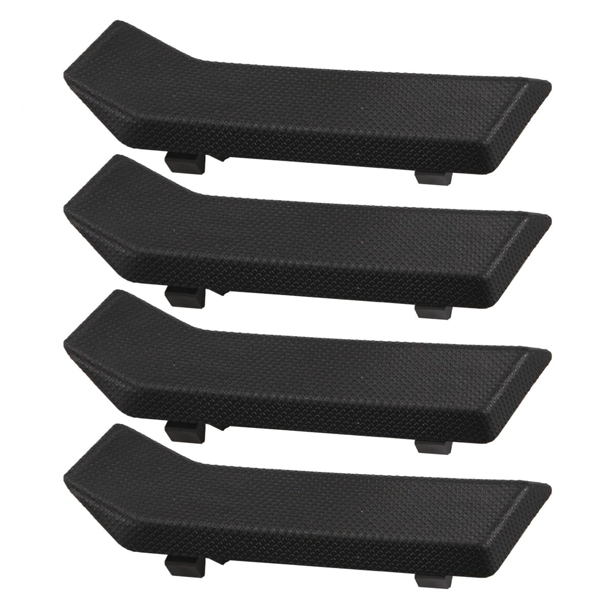RLB-HILON front view of four driver-side pads showing exact replacement fit and restored appearance