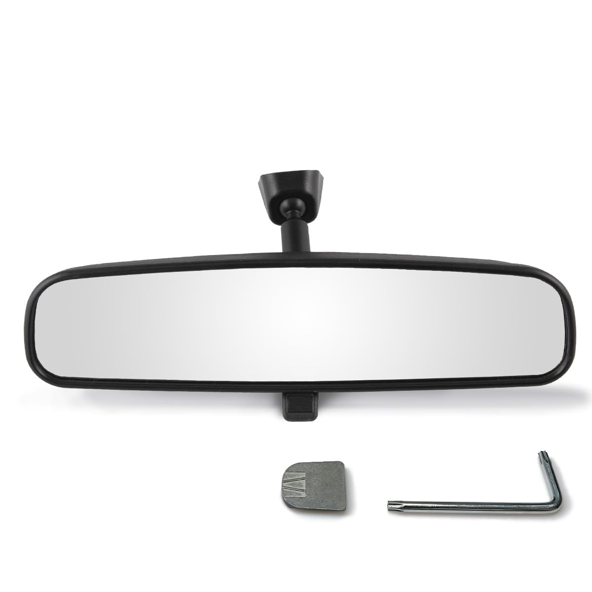RLB-HILON front view mirror showing full reflective surface and clean profile benefits clearer vision
