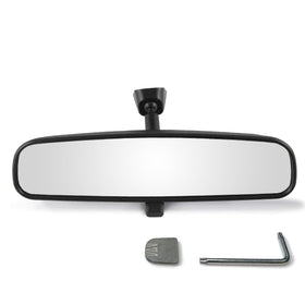 RLB-HILON front view mirror showing full reflective surface and clean profile benefits clearer vision
