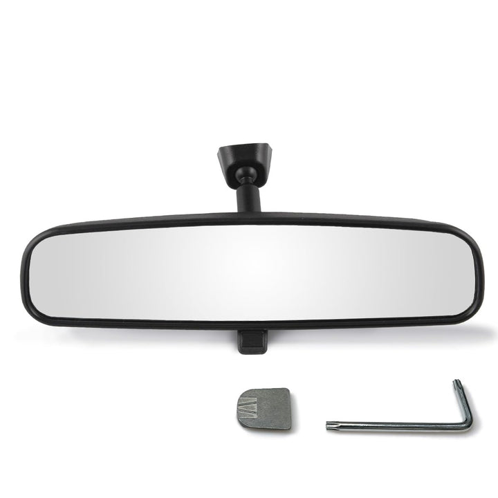 RLB-HILON front view mirror showing full reflective surface and clean profile benefits clearer vision
