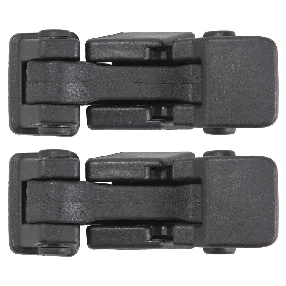 RLB-HILON hood latch front view showing mounting holes and fit for easy replacement