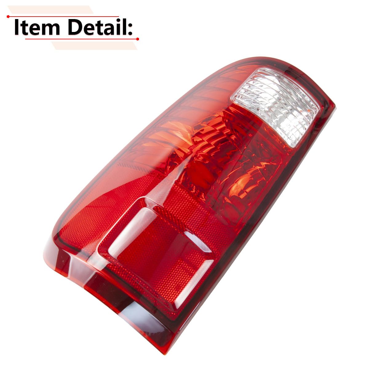 RLB-HILON tail light next to ruler showing accurate replacement size