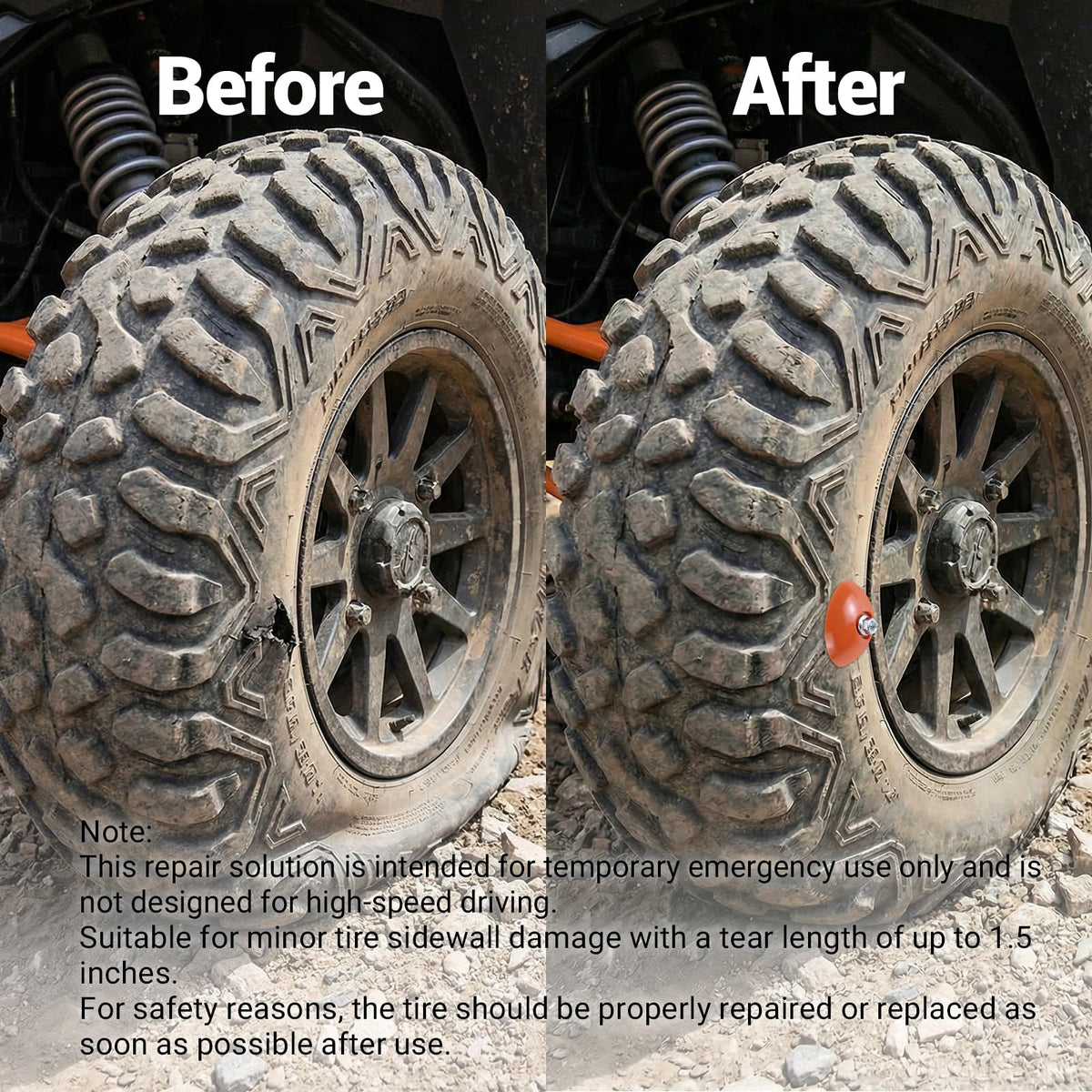 Rlcvecv closeup of plug end showing secure fit benefit for temporary fixes