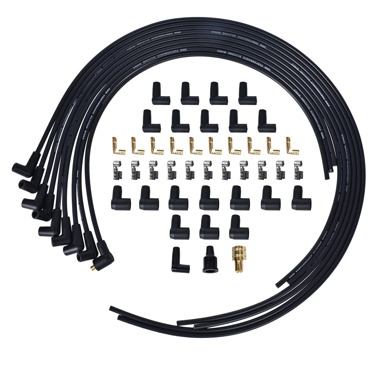 RLP front view of 8mm wire set showing complete kit and benefits