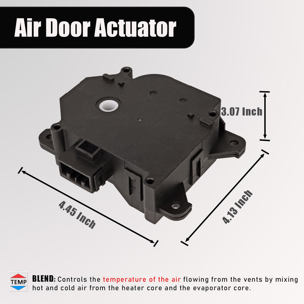 RLP actuator installed under dash showing restored HVAC control benefit