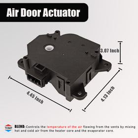 RLP actuator installed under dash showing restored HVAC control benefit