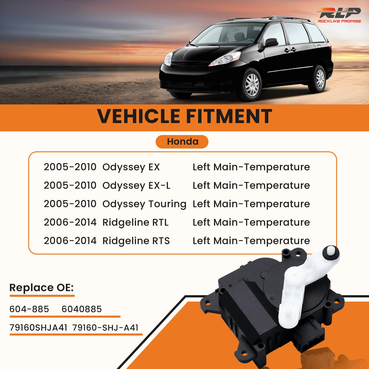 RLP side profile of actuator showing compact design and secure fit