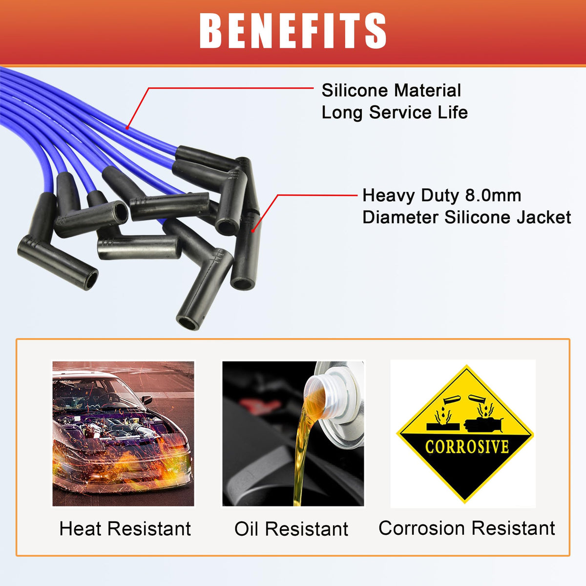 RLP 90-degree distributor boot close-up showing HEI fit and reliable sealing benefit