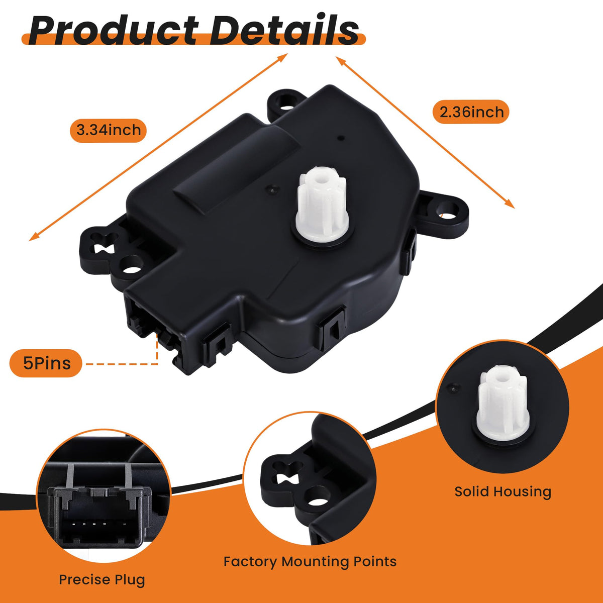 RLP actuator connector closeup highlighting easy plug-and-play benefit