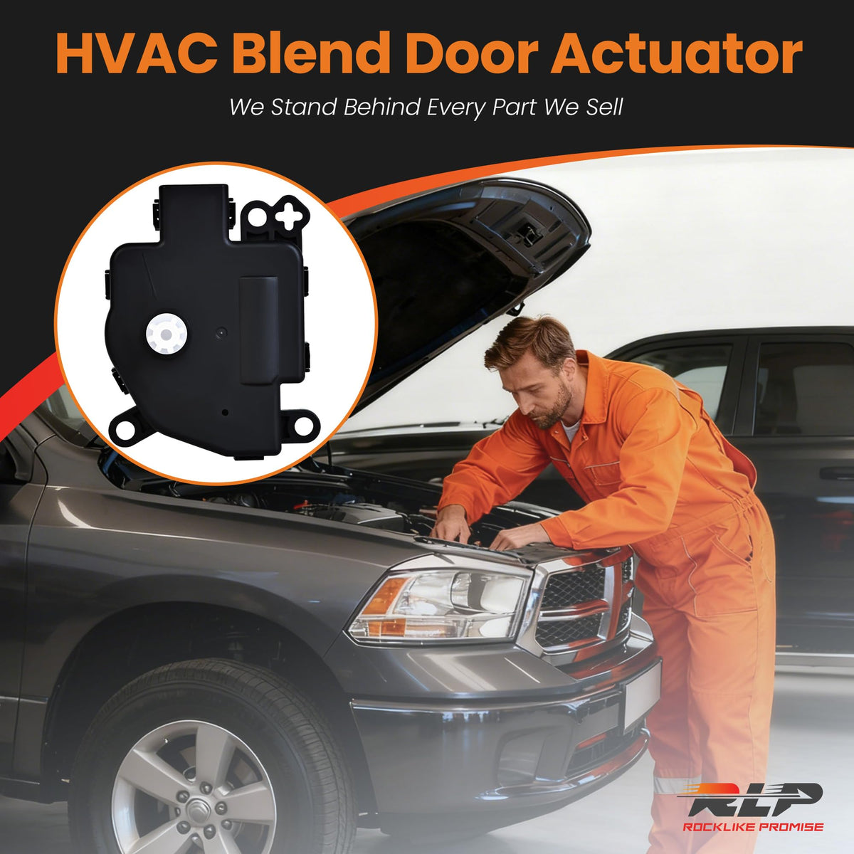 RLP actuator in truck interior showing even cabin temperature after replacement