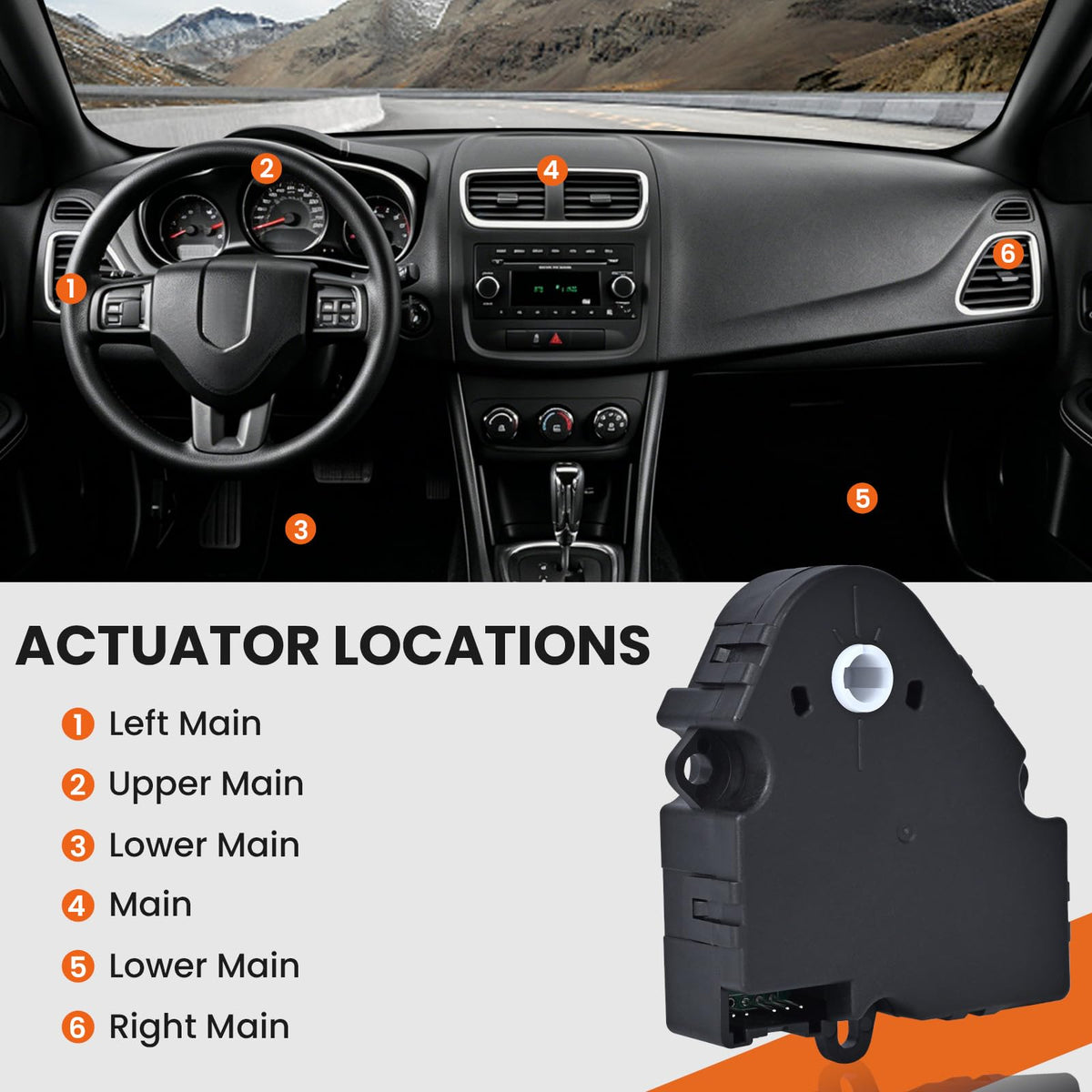 RLP blend door actuator mounted in dash restoring HVAC control benefit