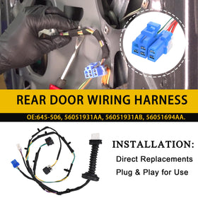 RLP harness installed in door jamb demonstrating restored electrical function