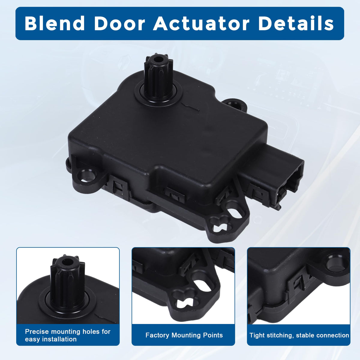 RLP actuator rear connector view highlighting easy plug-in replacement
