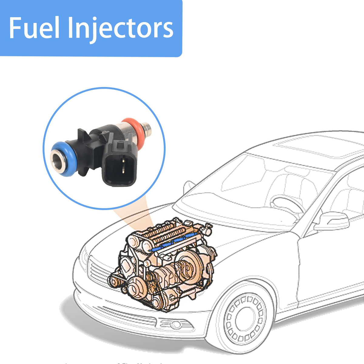 RLP injector installed in engine bay demonstrating direct replacement fit