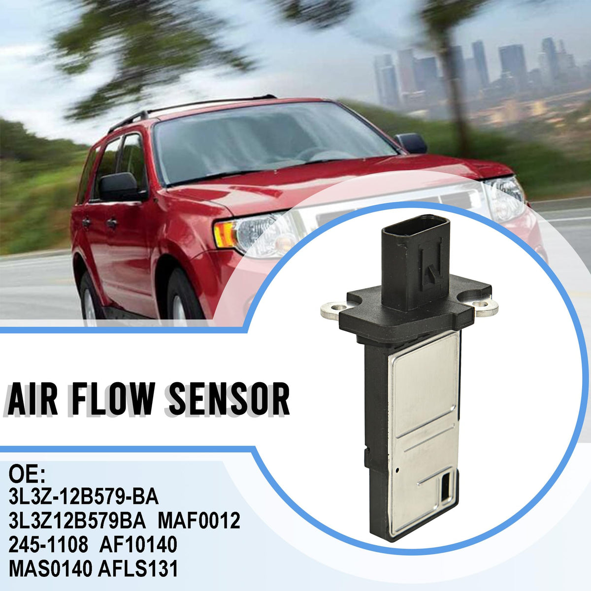RLP MAF sensor installed in engine bay beside air intake for easy access