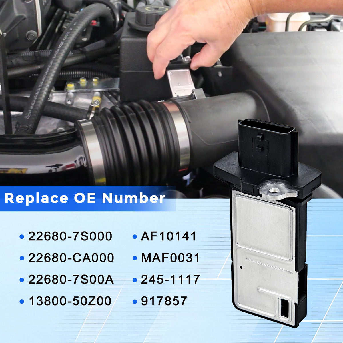 RLP MAF sensor element close-up illustrating precision sensing and accuracy