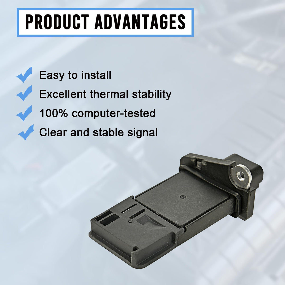 RLP detailed shot of sensor element and housing for accurate airflow readings