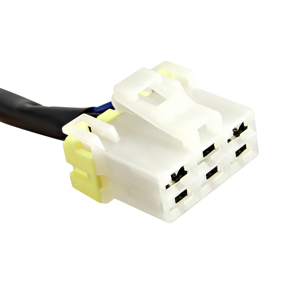 RLP power seat switch connector detail showing plug-and-play benefit