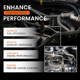 RLP purge valve installed under hood demonstrating correct EVAP placement