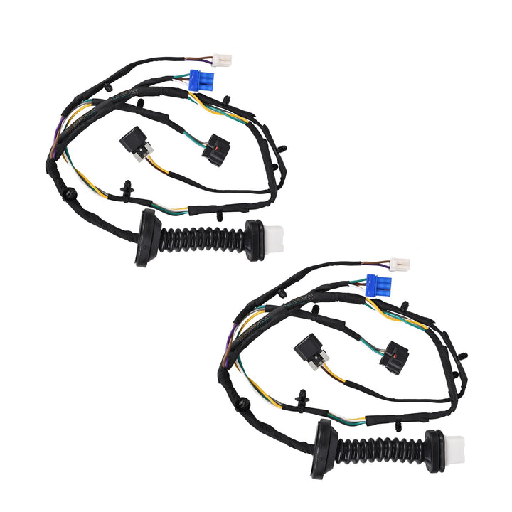 RLP rear door wiring harness front view showing connectors and benefit of correct fit