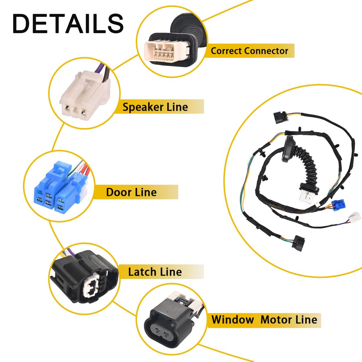 RLP wiring harness connector close-up highlighting secure connection reliability