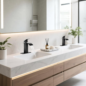 RNDIOZD faucet with measuring tape showing size and scale for fit verification