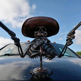 Rneswi mounted on car hood in use showing secure fit and eye-catching customization benefit