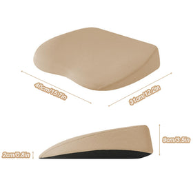 Rngwxoe cushion installed in car illustrating improved posture and visibility