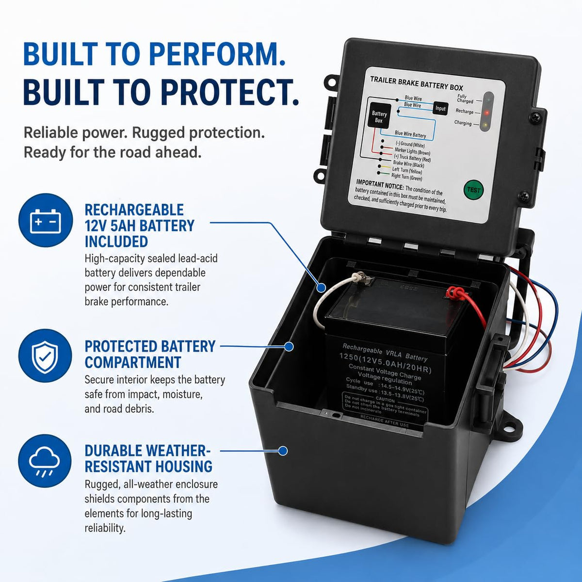 Rnigs battery with wiring detail illustrating reliable power source and secure connections