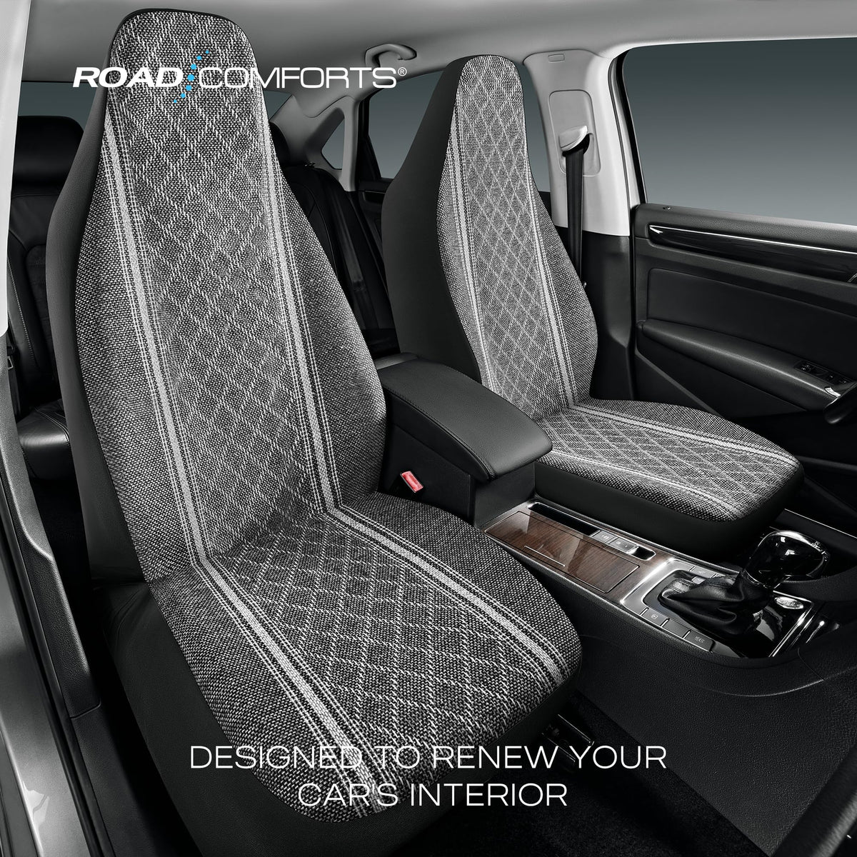 Road Comforts jacquard diamond texture close-up highlighting durable weave