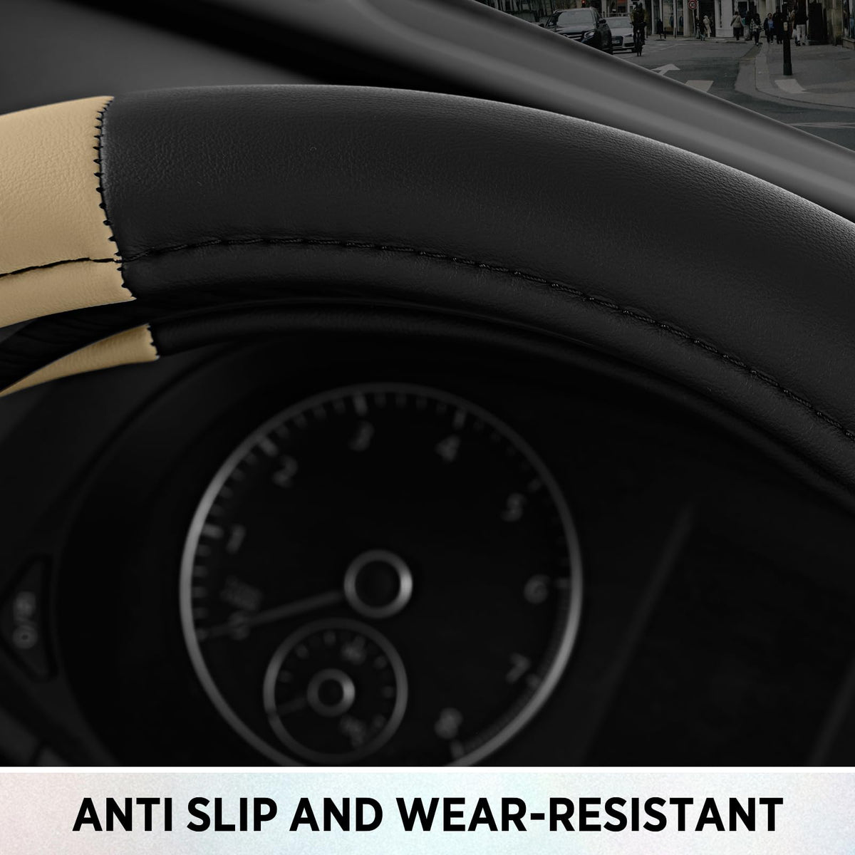 Road Comforts cover in a driving lifestyle scene boosting comfort and style benefit