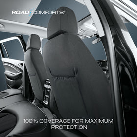 Road Comforts foam backing detail illustrating added seat comfort