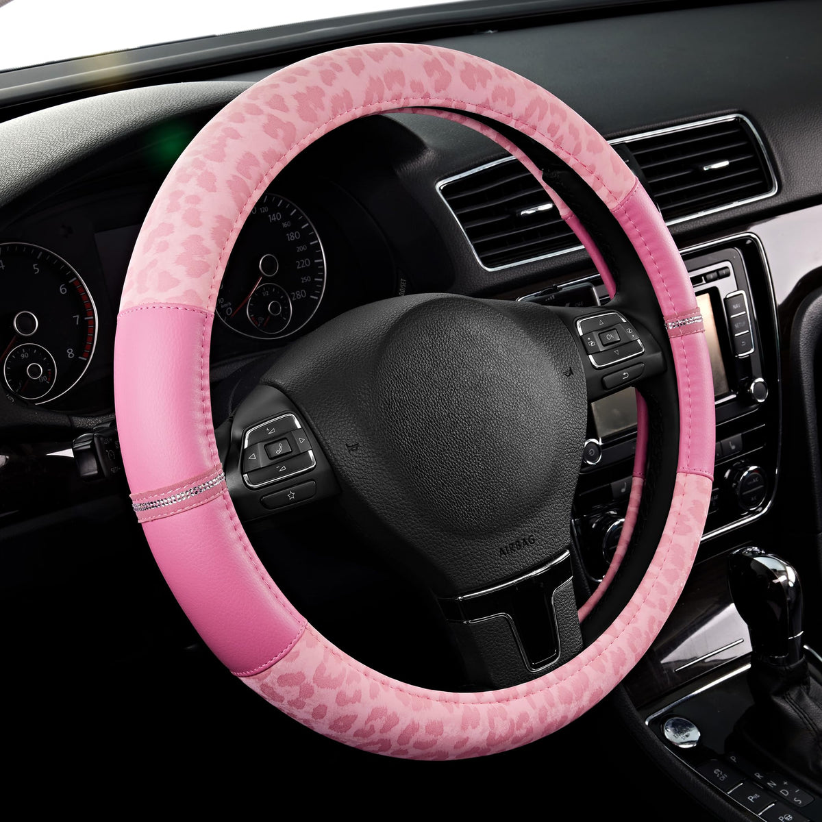 Road Comforts cover front view showing pink leopard design and fashion appeal