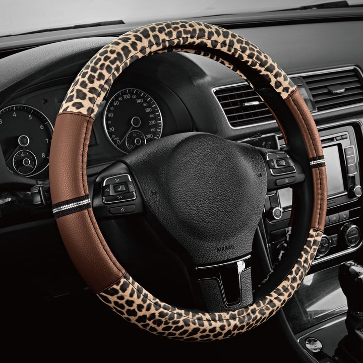 Road Comforts front packaging showing leopard cover and gift-ready box, stylish protection