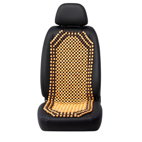 Road Comforts front view beige seat cover showing full fit and comfort