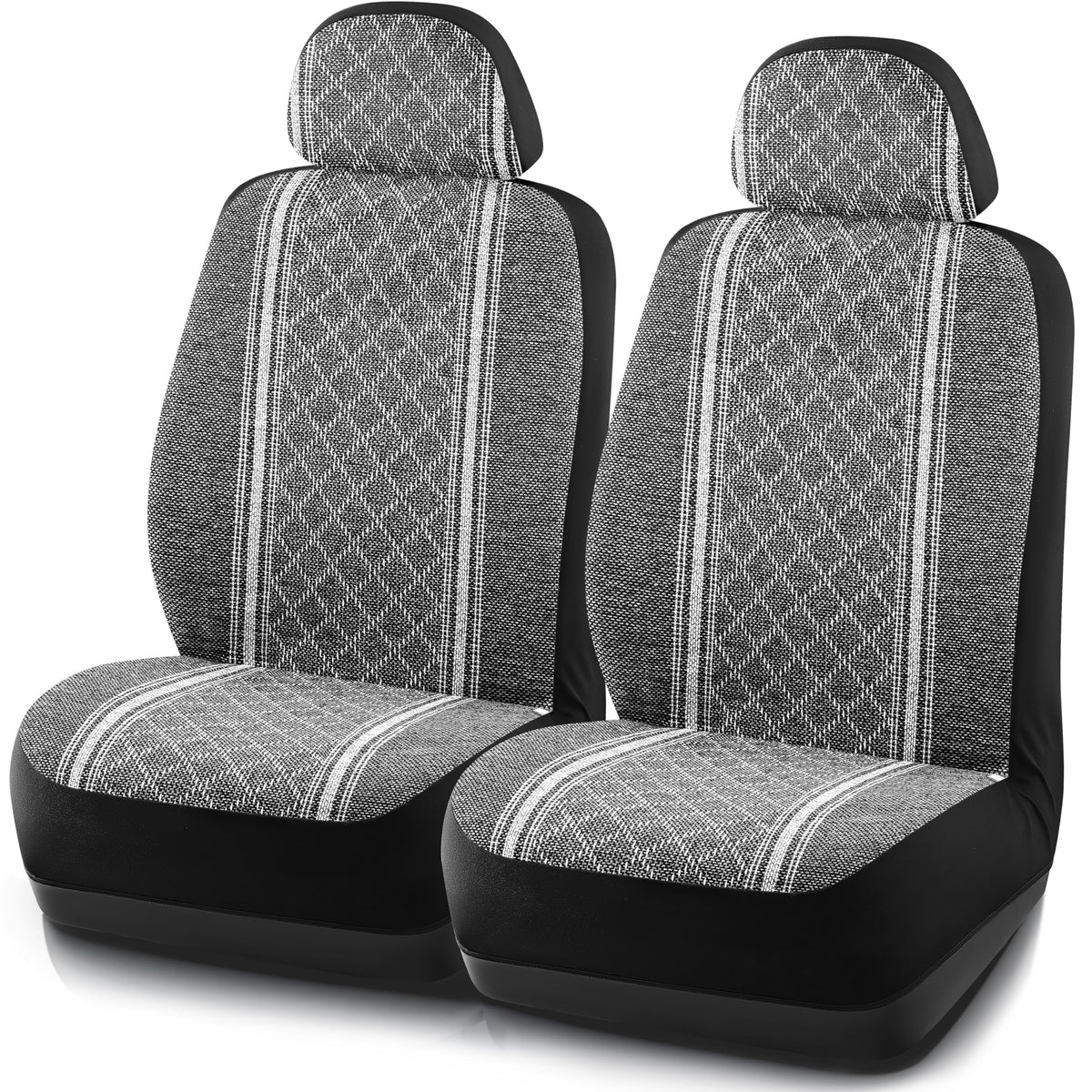 Road Comforts front view showing gray diamond covers and improved cabin look
