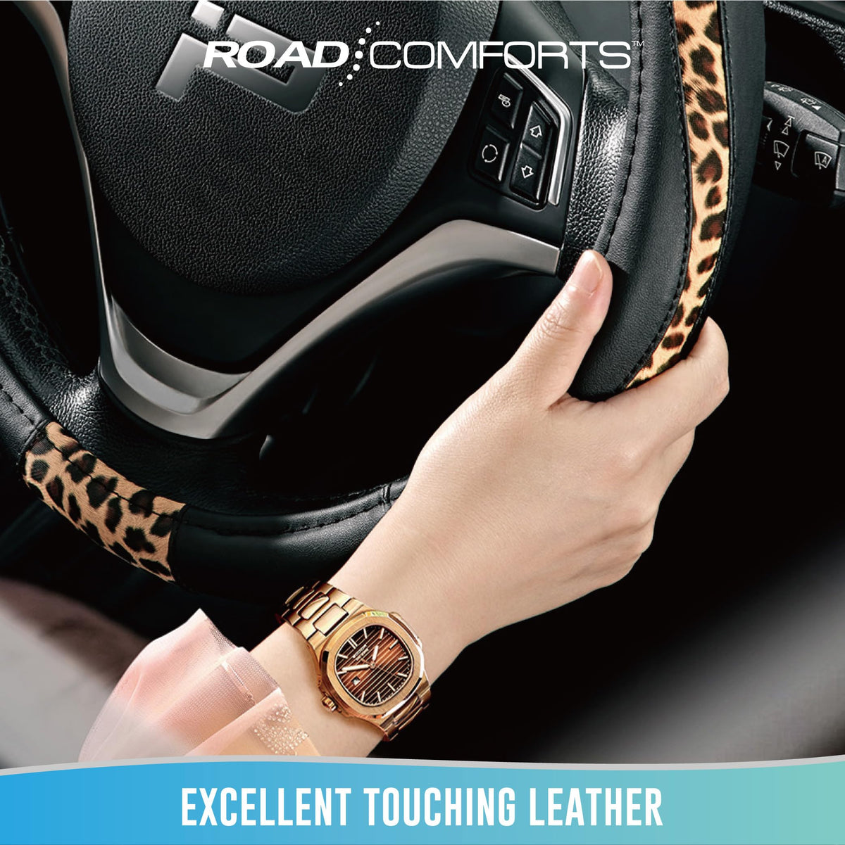 Road Comforts hand gripping cover to show anti-slip control and comfortable feel