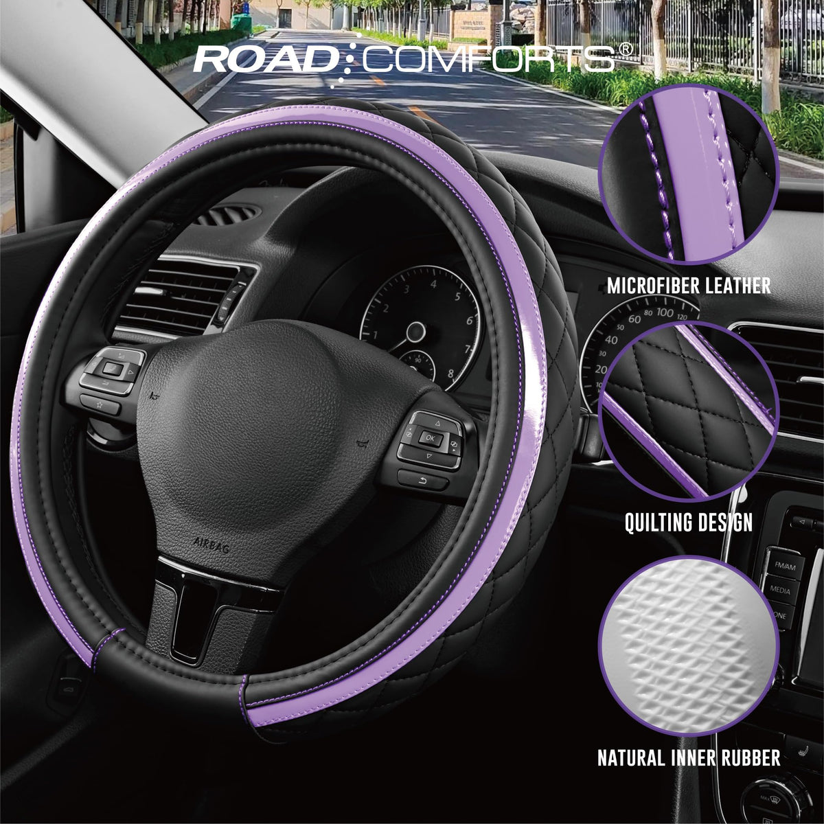 Road Comforts inner rubber ring detail showing slip-resistant protection and stability