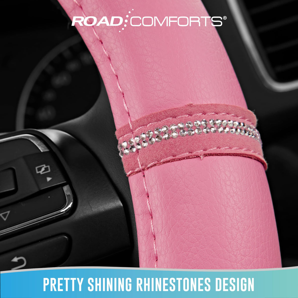 Road Comforts installed on steering wheel demonstrating improved control